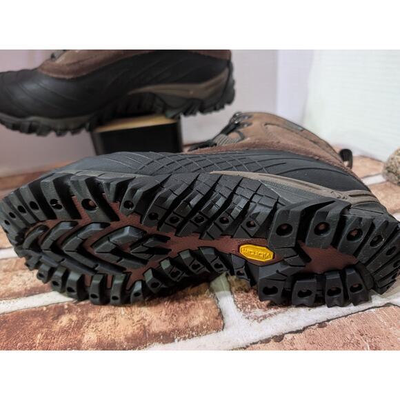 Merrell Isotherm 8 Waterproof Winter Boots Mens 7 Brown Leather 400g Primaloft main image 5